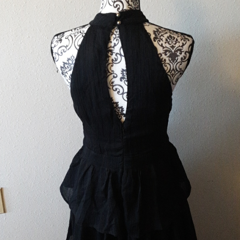 Xtaren Black Ruffled Gothic Gown - Picture 12 of 15